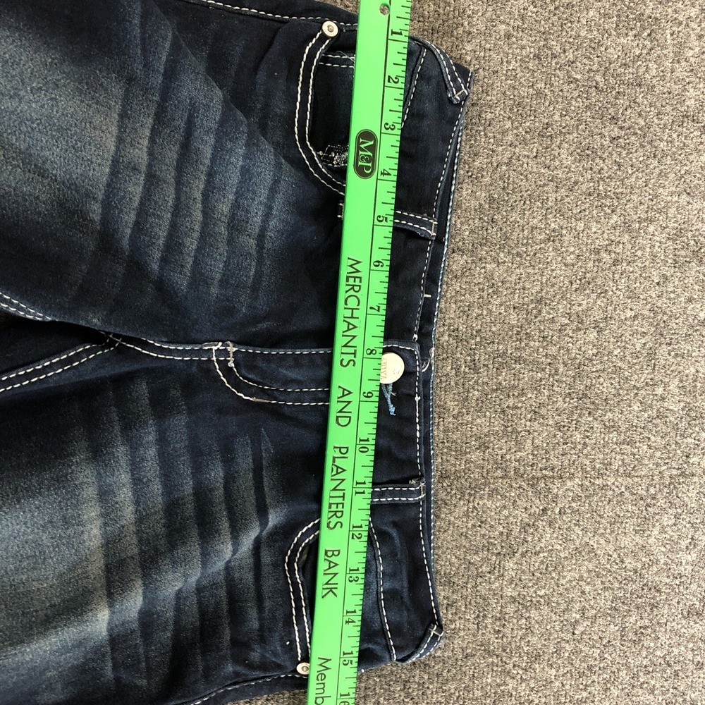 RK07452 Ariya SKINNY WOMENS JEANS sz3/4 DARK BLUE; SOLID JEANS - Picture 5 of 8